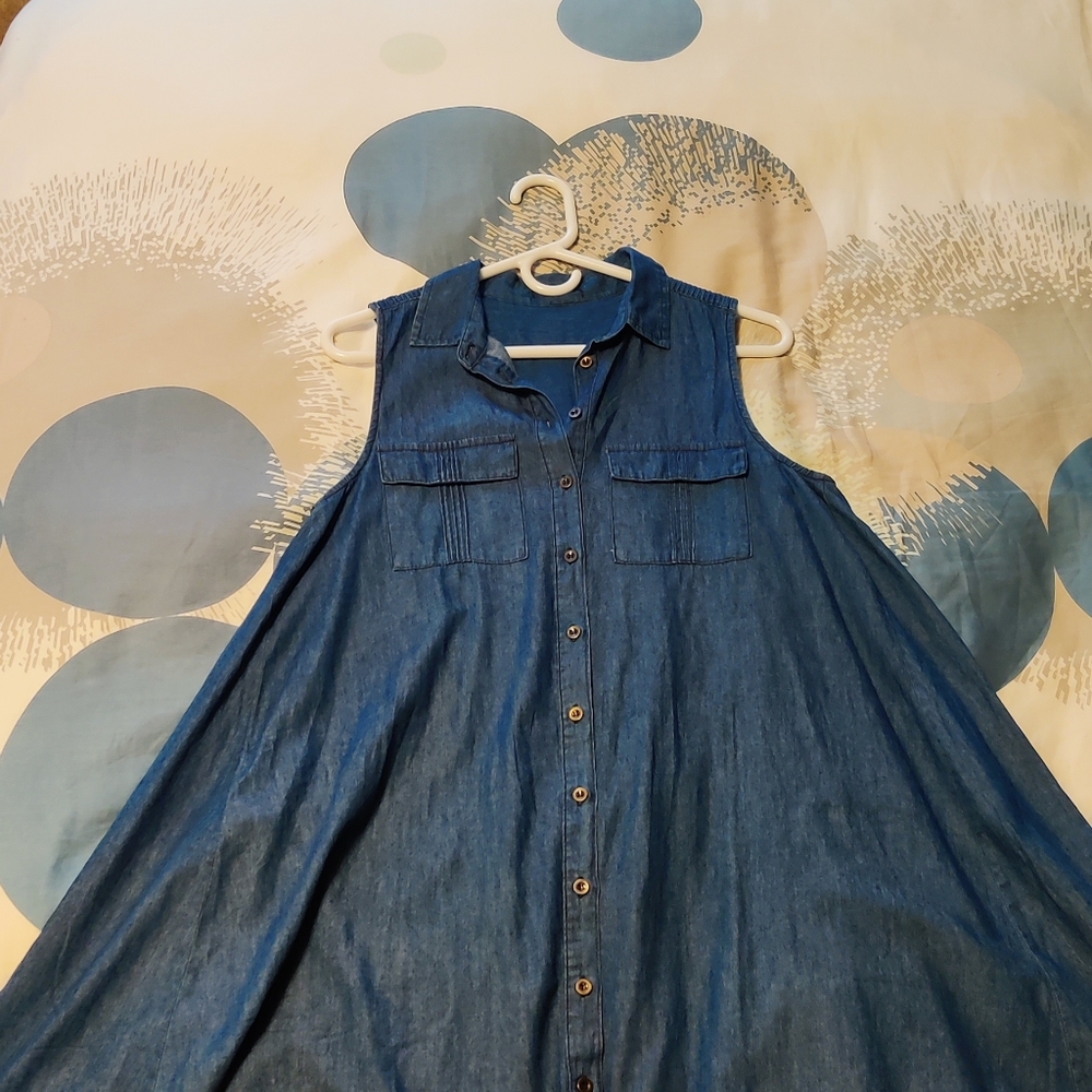 Chambray swing dress
